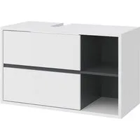 Vicco Waschbeckenunterschrank Viola, Weiß/Anthrazit, 100 x 60 cm (1-St)