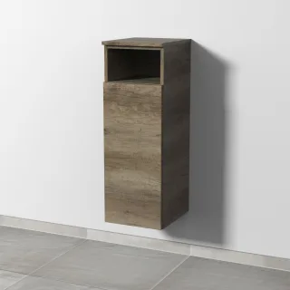 Sanipa 3way Mittelschrank mit 1 Tür und 1 offenem Fach, Eiche-Nebraska, SM13037 SM13037