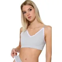 Yenita® Bustier Ribbed Collection mit feiner Spitze