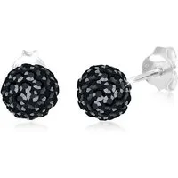 Elli Paar Ohrstecker Kugel Funkelnd 925 Silber, mit Kristallen von Swarovski®