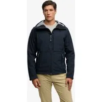 Superdry Outdoorjacke HOODED SOFTSHELL TREKKER JKT mit Materialmix aus Polyester und Elasthan, Relaxed Fit