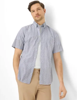 Brax Herren Hemd Style DAN cove, Blau, Gr. XXXL