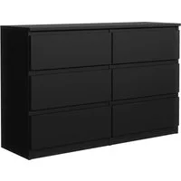 Raumhirsch Furniture Kommode, Sideboard, Kommode für das Schlafzimmer - Wohnzimmer (Maße: 138,5 × 39 × 78,5 cm, 6 Schubladen, Rollenschienen), viele Farbvarianten - Hochwertig & stabil