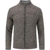 Allthemen Strickjacke mit Stehkragen Herren klassischer Cardigan