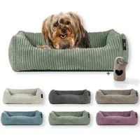 Rohrschneider Tierbett Hundebett Hundekorb Cordstoff, inkl. Gassibeutel