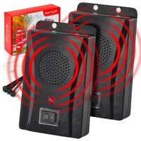 Pattler Ultraschall-Tierabwehr Marderschreck Auto batteriebetrieben für ca. 40m², 2-tlg., Marderabwehr Auto, Haus, Dachboden, Garten, Ultraschall & Anti Gewöhnungseffekt, Marderschutz mit Batteriebetrieb