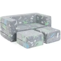 COSTWAY Kindersofa, im Dunkeln leuchtendes Spielsofa, mit abnehmbarem Bezug