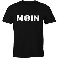 MoonWorks Print-Shirt Cooles Herren T-Shirt Moin mit Anker Shirt mit Print