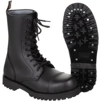 PureTrash Springerstiefel schwarz oder Stahlkappenstiefel 10-Loch Pure Trash Outdoorschuh