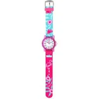 Scout Quarzuhr The IT-Collection 164000027, Armbanduhr, Kinderuhr, Lernuhr, Mädchen, Blumen, Flamingo, Geschenk