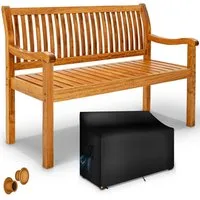 tillvex Gartenbank tillvex® Gartenbank Holz Parkbank Massiv Sitzbank Garten Gartenmöbel, Garten