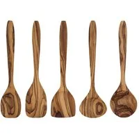 medina mood Kochbesteck-Set „Desir“ L 30 cm 5-teilig aus edlem Olivenholz (1-tlg), komfortabel, perfekt für alle Kochbedarfe