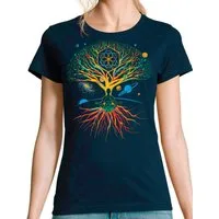 Youth Designz T-Shirt Damen T-Shirt "Bunter Baum" schöne Natur mit trendigem Frontprint