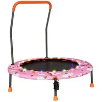 COSTWAY Kindertrampolin, φ92 cm mit LED & Griff