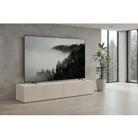 OTTO home Lowboard Rio, 245 cm breit, 47 cm tief, 4 Türen mit geriffelten MDF Fronten, Modernes Lowboard für bis zu 98-Zoll-TV – perfekt für die WM