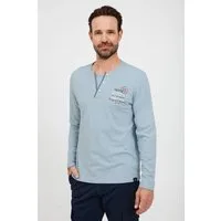 FQ1924 Longsleeve FQRolf Modisches Henleyshirt mit Print