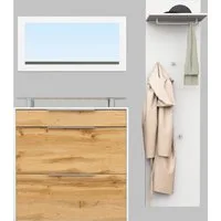 borchardt Möbel Garderoben-Set Oliva, (3-tlg), mit hängendem Schuhschrank, Paneel und Spiegel