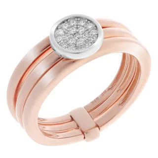 Orphelia Damen-Ring Sterling-Silber 925 – Silber/Rosé ZR-7283