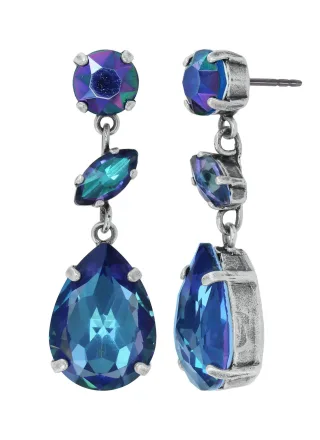 konplott - Ohrstecker - Afternoon Tea de Luxe blau/silver