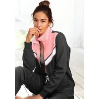 H.I.S Sweatjacke im Colorblock Design mit bedrucktem Logo, Loungewear