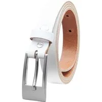 COLOGNEBELT Ledergürtel OM14-SL-Weiss MADE IN GERMANY, Weiss Kürzbar, 100 % Echtleder, Unisex