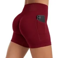 Smilodox Shorts Temmy, Kurze Sport Hose mit Pocket und Kontur, breiter Bund optimaler Halt, elastisch, figurbetonend, Gym Jogging Alltag