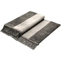 Biederlack Sofaschoner Cotton Cover Salt & Pepper, 100 x 200 cm (Breite x Länge) mit Fransen