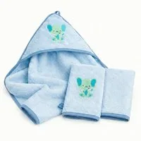 Babykajo Kapuzenhandtuch 80x80 - 100x100 cm, Frottee (3-St), Kuschliges Baby Handtuch mit Waschlappen
