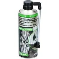 EDCO Reifen-Reparaturset REIFEN-PANNENSPRAY & PUMPE 450ml für Auto Motorrad 71, Reifendichtmittel Reifenreparaturspray Reifen Reparatur Spray