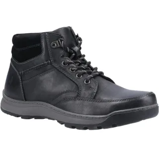 Hush Puppies Herren Grover Lederstiefel (Schwarz)