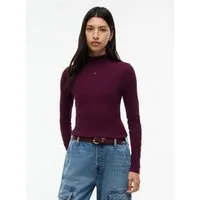 Tommy Jeans Langarmshirt TJW ESSENTIAL MOCK NECK Baumwollmischung