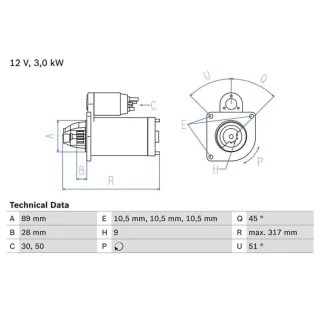 Bosch Starter  0986019020