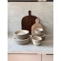 EKA Teller-Set Pearl Teller-Set Beige (24-tlg), Porzellan