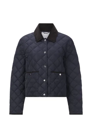 Rich & Royal - Padded Jacket with Corduroy Collar midnight blue - Gr. - 38
