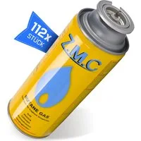 ZMC Gaskartusche Butan Gas Kartusche 227g Butangas Bajonett-Anschluss Gaskartusche, Zubehör für Gaskocher Campingkocher Brenner Gasheizung Gasbrenner, 112 St., MSF-1a Gaskartuschen Campinggas Bunsenbrenner Campingkocher