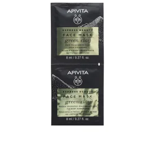 Express Beauty Gesichtsmaske für tiefe Reinigung mit grüner Tonerde 2 x 8 ml