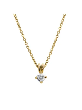 Lyomi Anhänger mit Kette 585/- Gelbgold 1 synth. Diam. 0,50 ct.