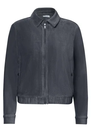 CECIL - Blouson aus Cord mit Hemdkragen stone ash grey - Gr. - L