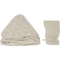 Fillikid Kapuzenhandtuch Kapuzenbadetuch mit Waschhandschuh, Frottee (Set, 2-St)