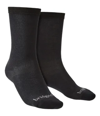 Bridgedale - 2 Paar Mens Liner Base Layer Boot Socken - Schwarz