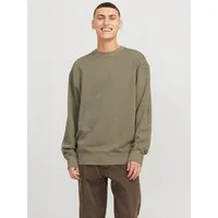 Jack & Jones Sweatshirt JJECHARGE FADED SWEAT CREW NECK NOOS mit Rippbündchen