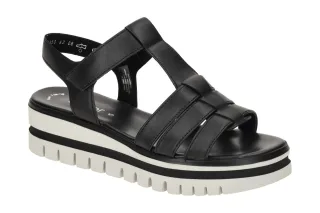 Gabor 64.625.27 Damen Sandalette Schwarz - GABOR Best Fitting, Keilabsatz, Ec...