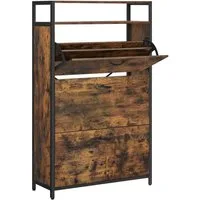 VASAGLE Schuhschrank Schuhrgal Schuhablage mit vielem Stauraum 60x30x130cm/60x30x95cm/80x30x130cm