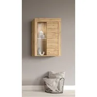 OTTO home Vitrine AOSTA, Breite 60 cm, stehend / hängend, 1 Tür, 1 Glasboden (in verschiedenen Farbausführungen, individuell kombinierbar) Türanschlag wechselbar, Hängevitrine, Standvitrine, Kommode, Anrichte