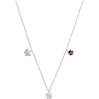 Prinzessin Lillifee Kette mit Anhänger Schmetterling/Kleeblatt/Marienkäfer, mit Emaille - mit Zirkonia (synth)