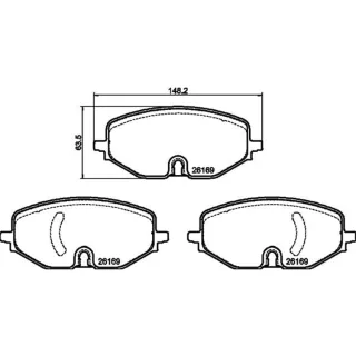 Hella Bremsbel?ge vorne Audi CUPRA Ford Seat Skoda VW