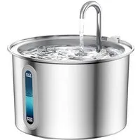 Oneisall Wasserspender Oneisall Edelstahl Trinkbrunnen 2L für Hunde & Katzen