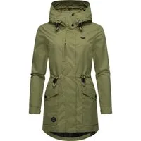 Ragwear Parka Alysa stylische Damen Übergangsjacke mit Taillenzugband