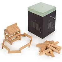 Laleni Holz Bauklötze mit Box Holzbaukasten, (220 St), Holzbaukasten