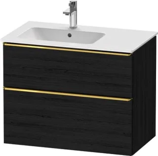 Duravit D-Neo Waschtischunterbau wandhängend Eiche Schwarz Matt 810x462x625 mm - DE4366034160000 DE4366034160000